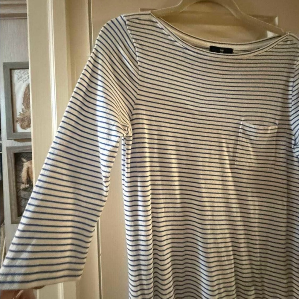 GAP Navy and White Striped dress